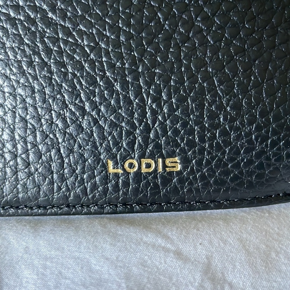 Lodis |Black|Olivia|Leather |Pebbled|Wristlet|Removable Card Stacker Insert|NWOT - Picture 5 of 16
